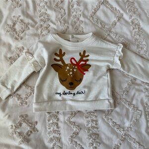 Cute Reindeer Graphic Sweatshirt